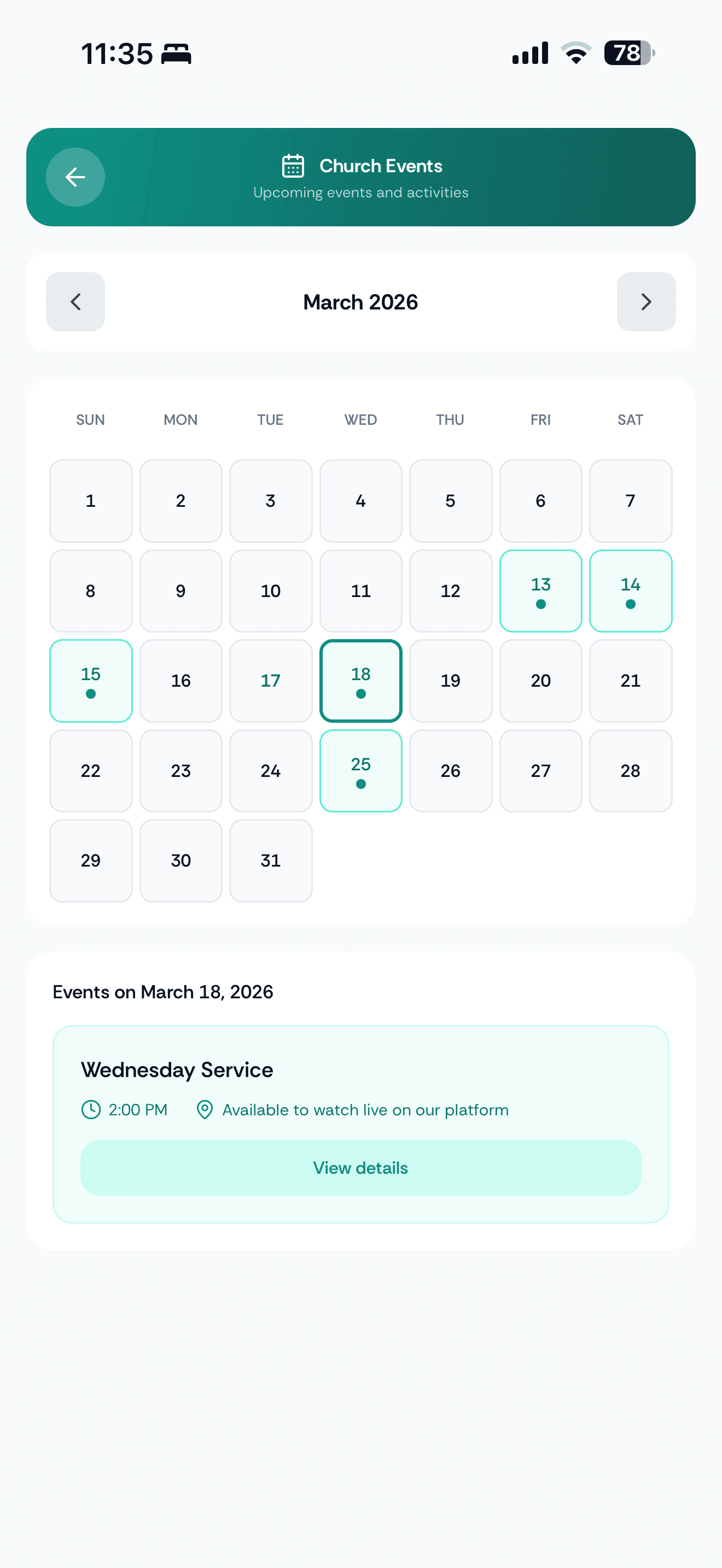 Church calendar